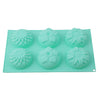 6Lattice Silicone Mold 3D Sunflower Flower Form Jelly Donuts Pudding Molds DIY Soap Fondant Baking Fondation Decoration Tools