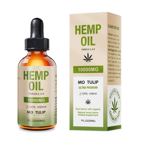 MO TULIP 10000mg Hemp Oil 30ML CBD Oil Organic Pure Essential Oil Herbal Drops Body Relieve Stress Oil Skin Care Help Sleep