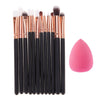 8Pcs Rose Gold Makeup Brushes Eyeshadow Powder Blush Fondation Brushes Make Up Tool With 2pc Sponge Puff Cosmetic Kit Dropship