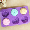 6Lattice Silicone Mold 3D Sunflower Flower Form Jelly Donuts Pudding Molds DIY Soap Fondant Baking Fondation Decoration Tools