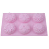 6Lattice Silicone Mold 3D Sunflower Flower Form Jelly Donuts Pudding Molds DIY Soap Fondant Baking Fondation Decoration Tools