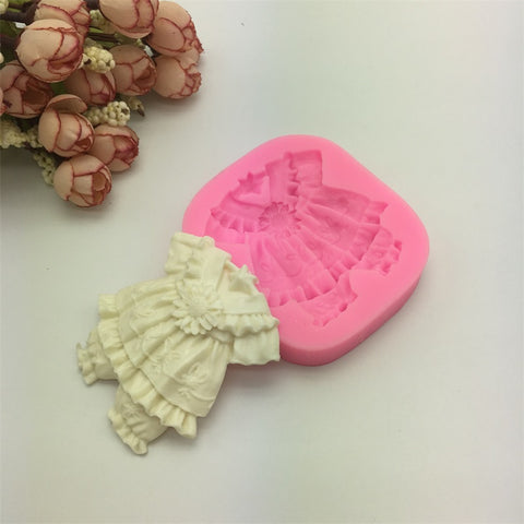 Baby Flower Clothes Silicone Cake Mold 3d Fondat Mould Cake Decorating Tools Mold Cake Soap Mould Tools